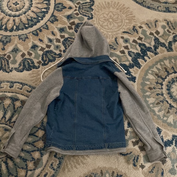 NorthStyle Jean and grey hooded Jacket size-small - Picture 2 of 2